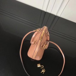 Replica Louis Vuitton Taupe Patent Embossed Monogram Alma BB