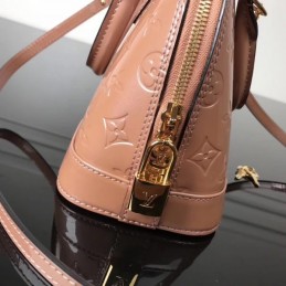 Replica Louis Vuitton Taupe Patent Embossed Monogram Alma BB