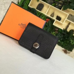Replica Hermes Black Dogon Wallet
