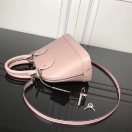 Replica Louis Vuitton Pale Pink Textured Alma BB