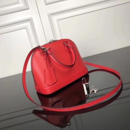 Replica Louis Vuitton Red Textured Alma BB - Style 2