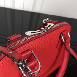 Replica Louis Vuitton Red Textured Alma BB - Style 2
