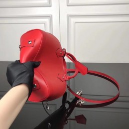 Replica Louis Vuitton Red Textured Alma BB - Style 2