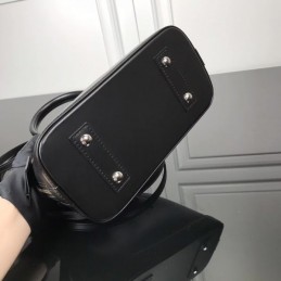 Replica Louis Vuitton Black Textured Alma BB - Style 2