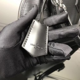 Replica Louis Vuitton Black Textured Alma BB - Style 2