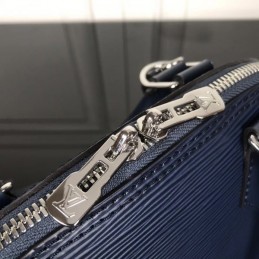 Replica Louis Vuitton Navy Blue Textured Alma BB - Style 2