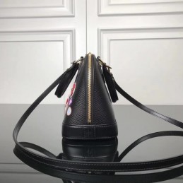 Replica Louis Vuitton Black Floral Alma BB
