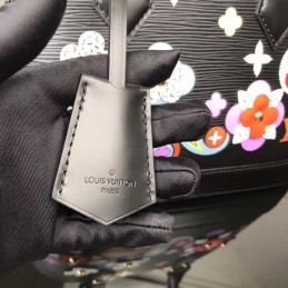 Replica Louis Vuitton Black Floral Alma BB