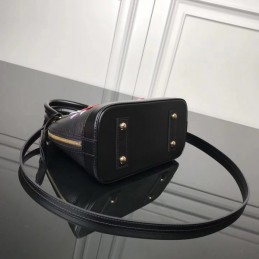 Replica Louis Vuitton Black Floral Alma BB