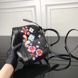 Replica Louis Vuitton Black Floral Alma BB