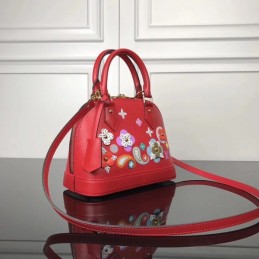 Replica Louis Vuitton Red Floral Alma BB