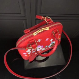 Replica Louis Vuitton Red Floral Alma BB
