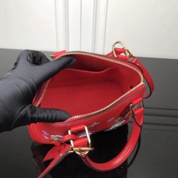 Replica Louis Vuitton Red Floral Alma BB