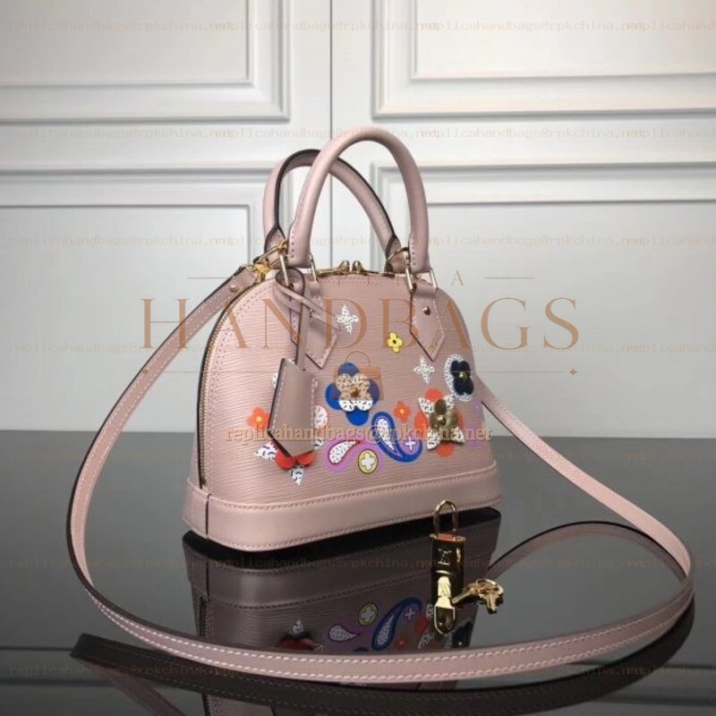 Replica Louis Vuitton Pale Pink Floral Alma BB