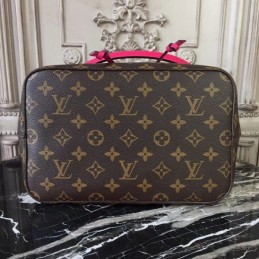 Replica Louis Vuitton Brown Monogram Fuchsia Drawstring Neo Noe MM