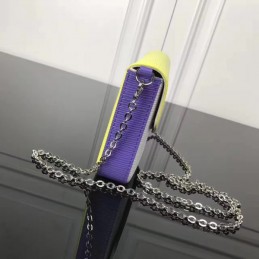 Replica Louis Vuitton Neon Yellow Blue Felicie Pochette