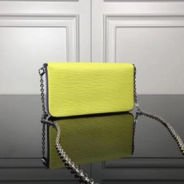 Replica Louis Vuitton Neon Yellow Blue Felicie Pochette