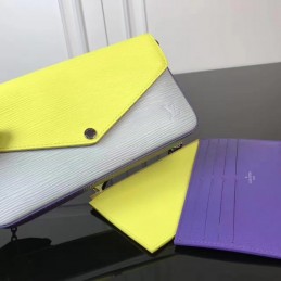 Replica Louis Vuitton Neon Yellow Blue Felicie Pochette