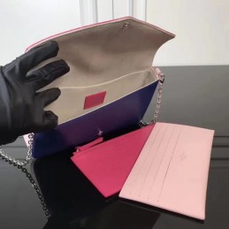 Replica Louis Vuitton Fuchsia Navy Blue Felicie Pochette