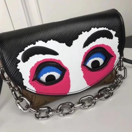 Replica Louis Vuitton Black White Pink Kabuki Pochette