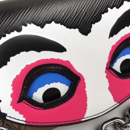 Replica Louis Vuitton Black White Pink Kabuki Pochette