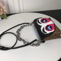 Replica Louis Vuitton Black White Pink Kabuki Pochette