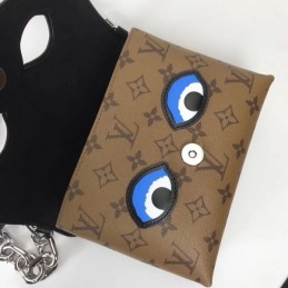 Replica Louis Vuitton Black White Pink Kabuki Pochette