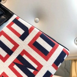 Replica Hermes Black Geometric Print Kelly 28 Bag