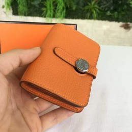 Replica Hermes Orange Dogon Wallet