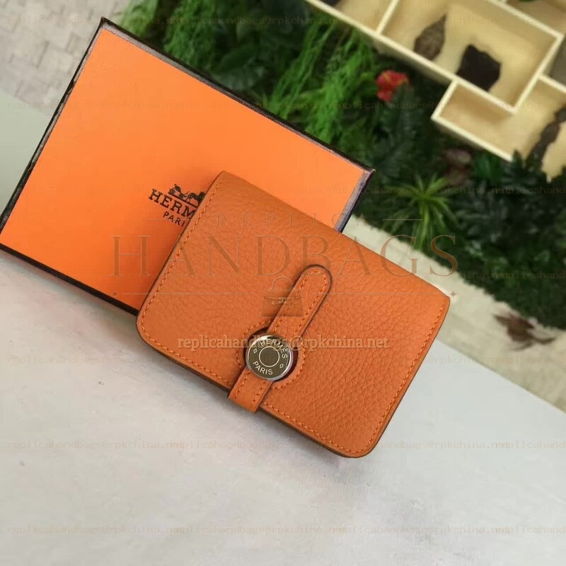 Replica Hermes Orange Dogon Wallet