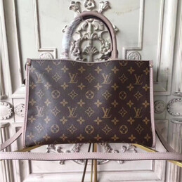 Replica Louis Vuitton Brown Monogram Pale Pink Trim Popincourt PM