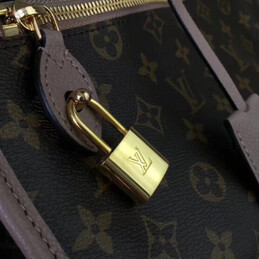 Replica Louis Vuitton Brown Monogram Pale Pink Trim Popincourt PM