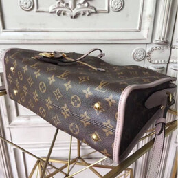 Replica Louis Vuitton Brown Monogram Pale Pink Trim Popincourt PM