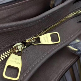 Replica Louis Vuitton Brown Monogram Pale Pink Trim Popincourt PM