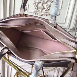 Replica Louis Vuitton Brown Monogram Pale Pink Trim Popincourt PM
