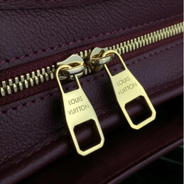 Replica Louis Vuitton Brown Monogram Burgundy Trim Popincourt PM