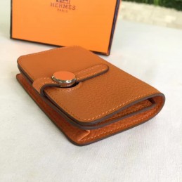 Replica Hermes Orange Dogon Wallet