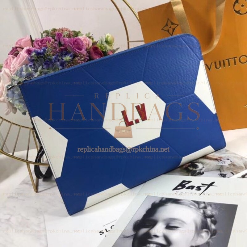 Replica Louis Vuitton Blue Football Pochette Jour GM