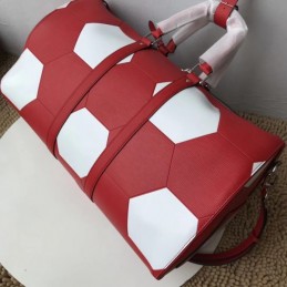 Replica Louis Vuitton Red Football Keepall Bandouliere 50