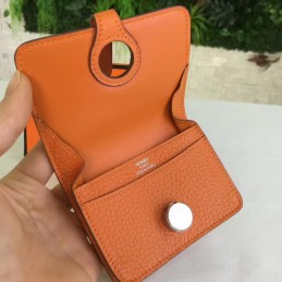 Replica Hermes Orange Dogon Wallet