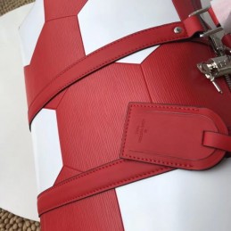 Replica Louis Vuitton Red Football Keepall Bandouliere 50