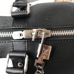 Replica Louis Vuitton Black Football Keepall Bandouliere 50