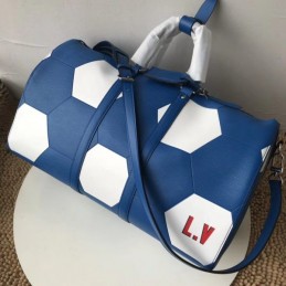 Replica Louis Vuitton Blue Football Keepall Bandouliere 50