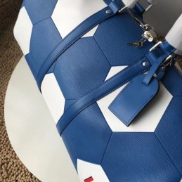 Replica Louis Vuitton Blue Football Keepall Bandouliere 50