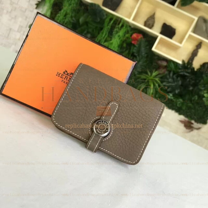 Replica Hermes Gray Dogon Wallet