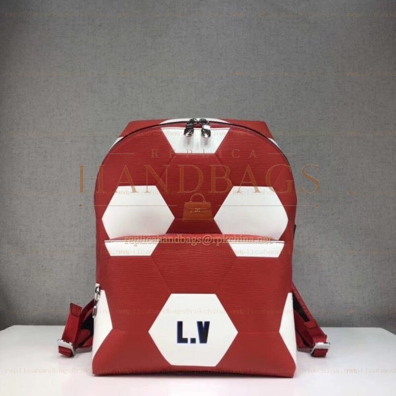 Replica Louis Vuitton Red Football Apollo Backpack