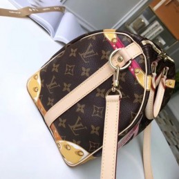 Replica Louis Vuitton Brown Monogram Travel Patch Speedy 30