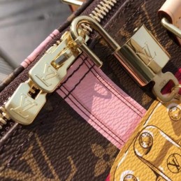 Replica Louis Vuitton Brown Monogram Travel Patch Speedy 30