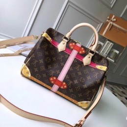 Replica Louis Vuitton Brown Monogram Travel Patch Speedy 30