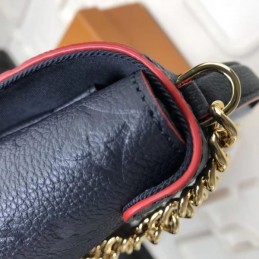 Replica Louis Vuitton Navy Blue Embossed Monogram Blanche BB